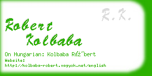 robert kolbaba business card